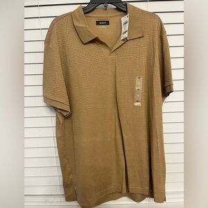 Alfani Men's Beige Casual Button Down Shirt